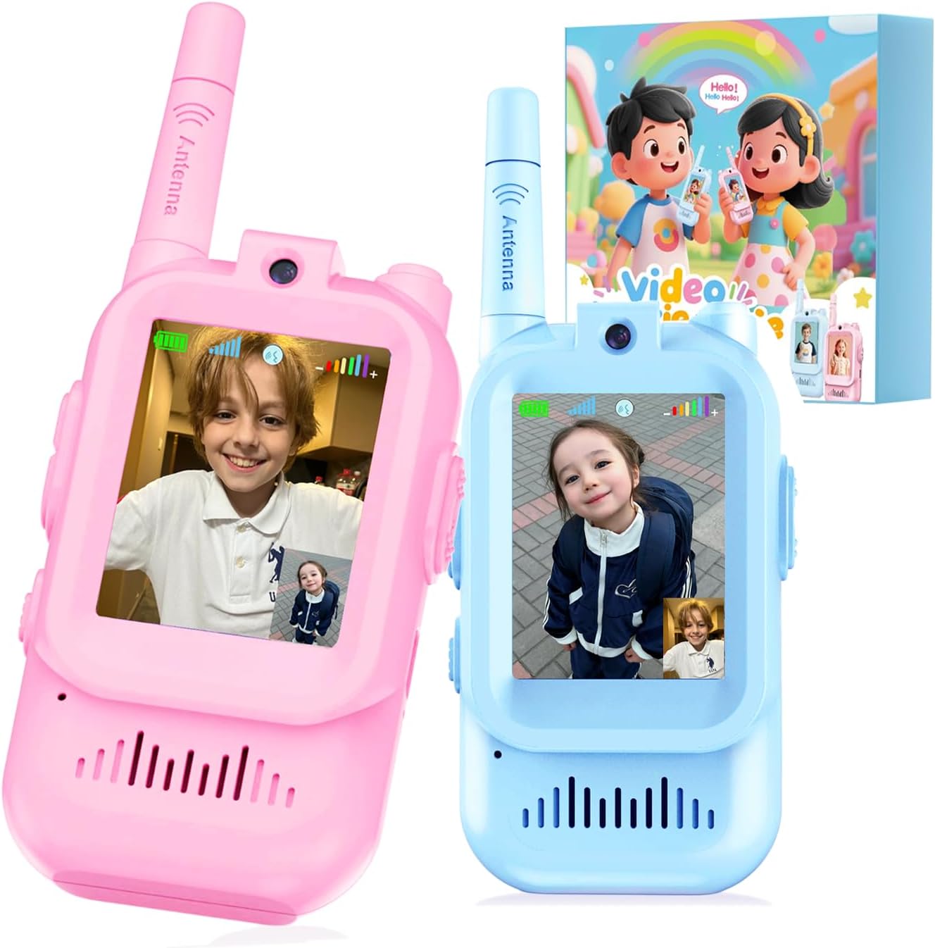Walkie Talkies de video para niños con pantalla de