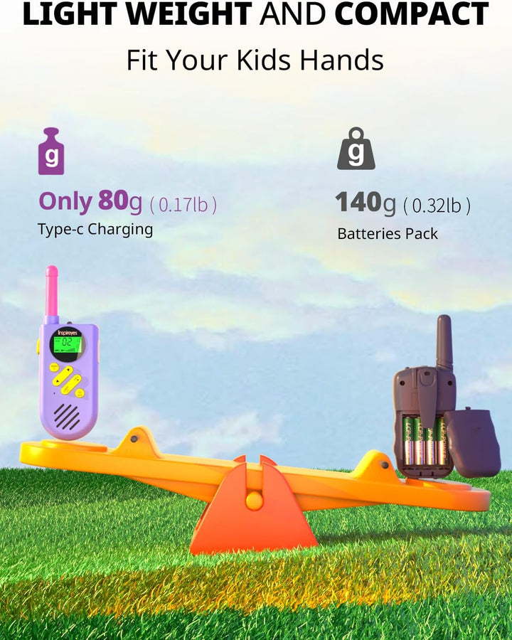 Inspireyes Walkie Talkies para niños recargables, rellenos de cesta...