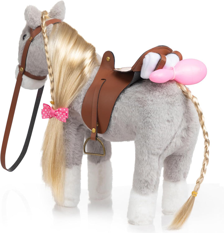 HollyHOME - Bonito caballo de peluche, juguete de peluche, 11 pulga...