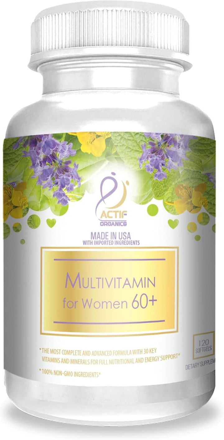 ACTIF Multivitamínico para mujeres mayores de 60 años con 30 vitami...