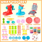 3 en 1 Color Dough Kitchen Creations Set, 12 Colors Dough