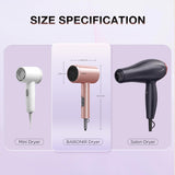 BABONIR Secador de Pelo Iónico con Difusor para Cabello Rizado, Sec...