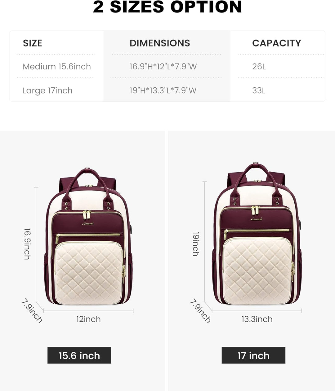 LOVEVOOK Mochila para computadora portátil para mujer, mochila para...