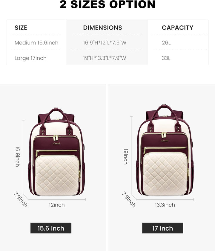 LOVEVOOK Mochila para computadora portátil para mujer, mochila para...