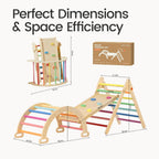 Tiny Land Pikler - Juego de triángulos plegables 7 en 1, juego de juguetes de escalada triangulares Pikler para niños, parque infantil interior de bebé, gimnasio de selva, juego de escalada Montessori