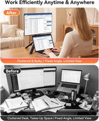 Soporte de viaje portátil actualizado para monitor/iPad/mesa/iPhone