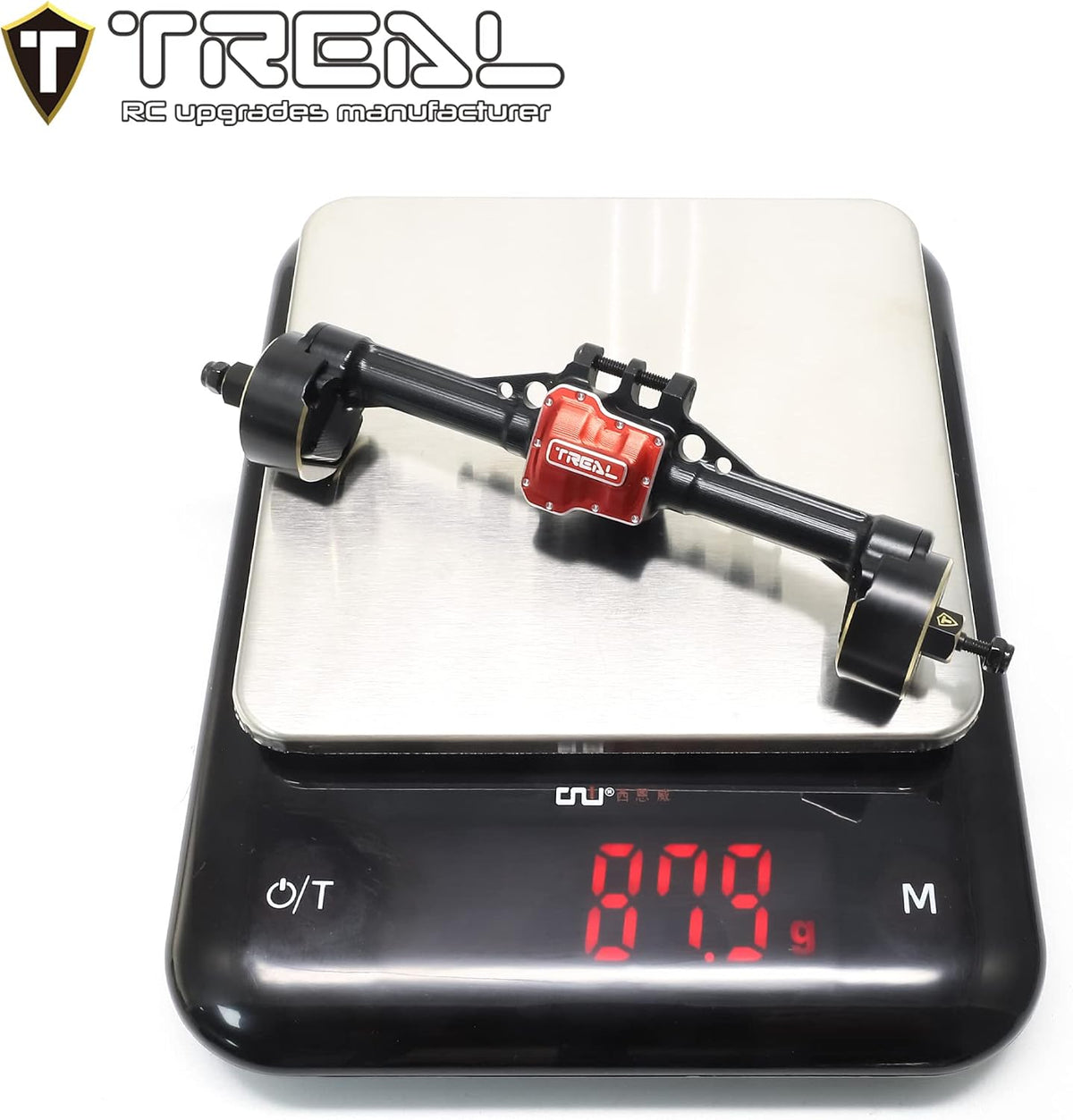 TREAL TRX4M Ejes Portal Trasero Kit Completo Aluminio 7075 Carcasa de eje mecanizado CNC para 1/18 TRX-4M (negro)
