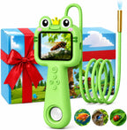Cámara de boroscopio de juguete para niños, juguete educativo STEM Science para 4, 5, 6, 7, 8, 9, 10 años, regalo de cumpleaños, cámara de alcance infantil de 2.4 pulgadas para aventuras al aire libre y descubrimiento de la naturaleza (verde)
