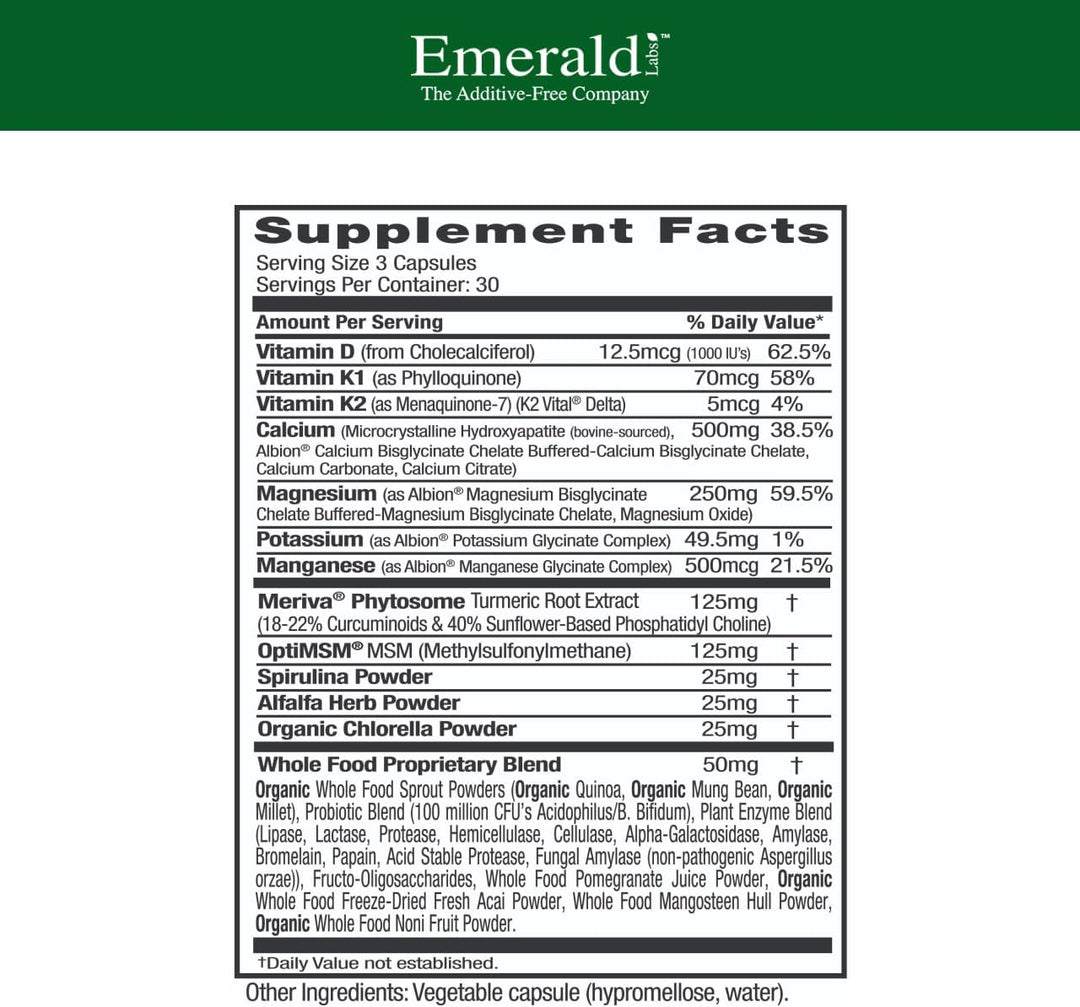 EMERALD LABS Osteo Bone Health - Apoyo inmunológico y suplemento ós...