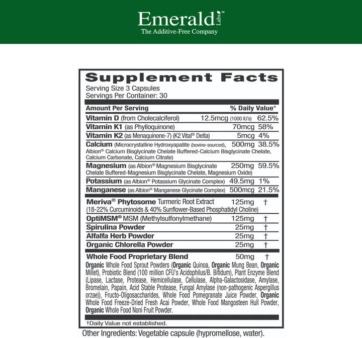 EMERALD LABS Osteo Bone Health - Apoyo inmunológico y suplemento ós...