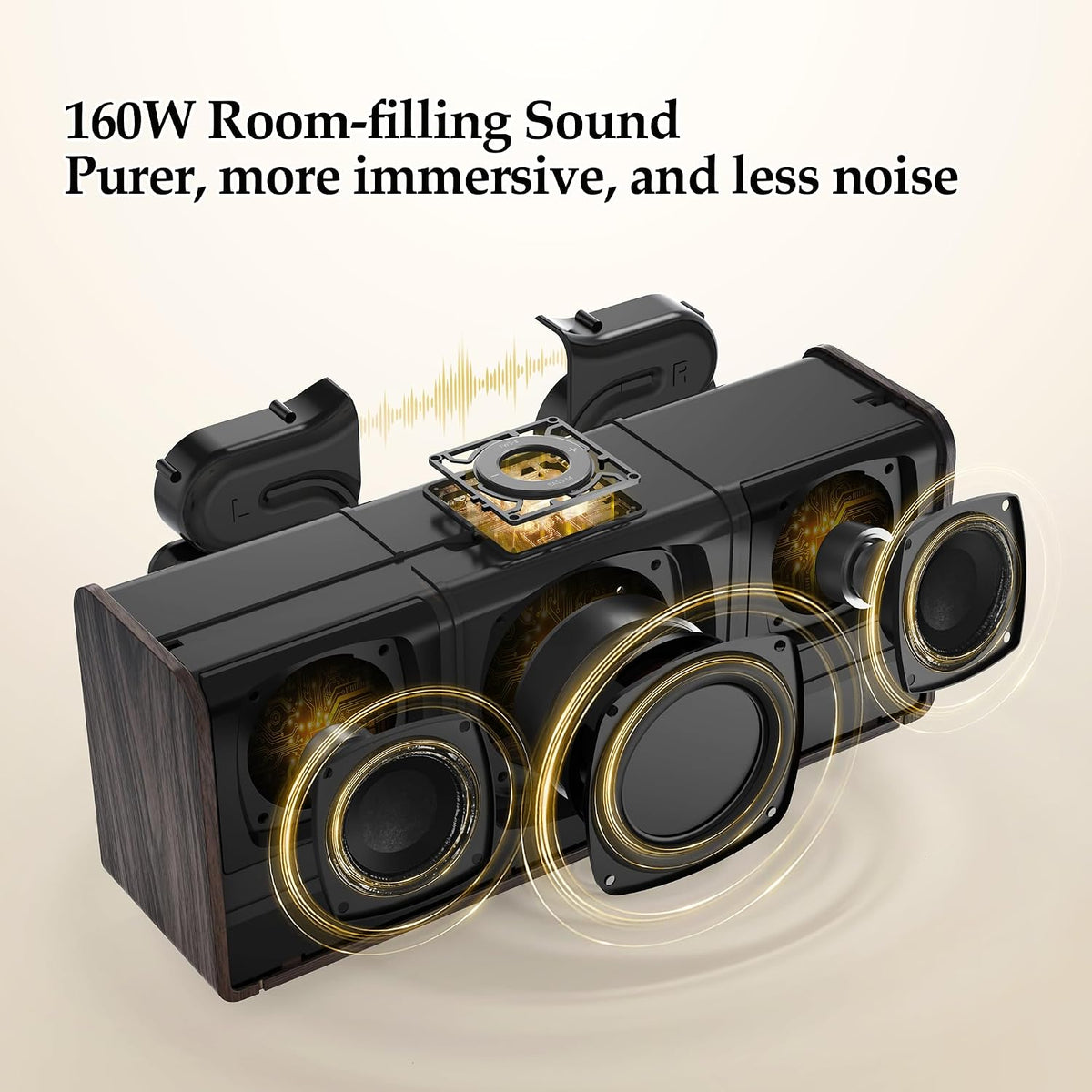 DOSS Altavoces Bluetooth inalámbricos con soporte, paquete de 2, sonido