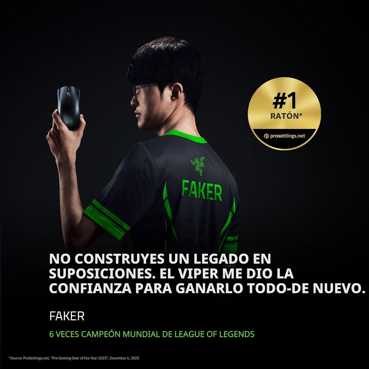 Razer Viper V3 Pro - Ratón inalámbrico para juegos esports: simétri...