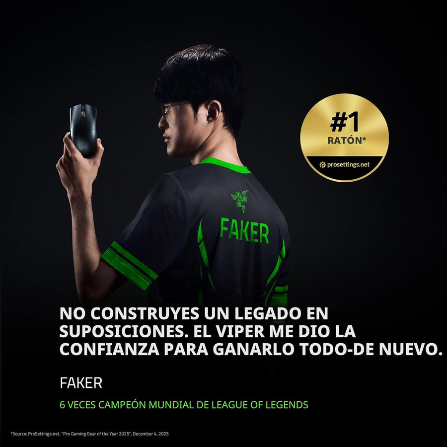 Razer Viper V3 Pro - Ratón inalámbrico para juegos esports: simétri...