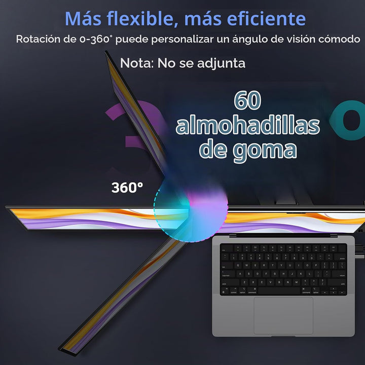 QQH Extensor de pantalla para laptop, monitor portátil triple de 15...