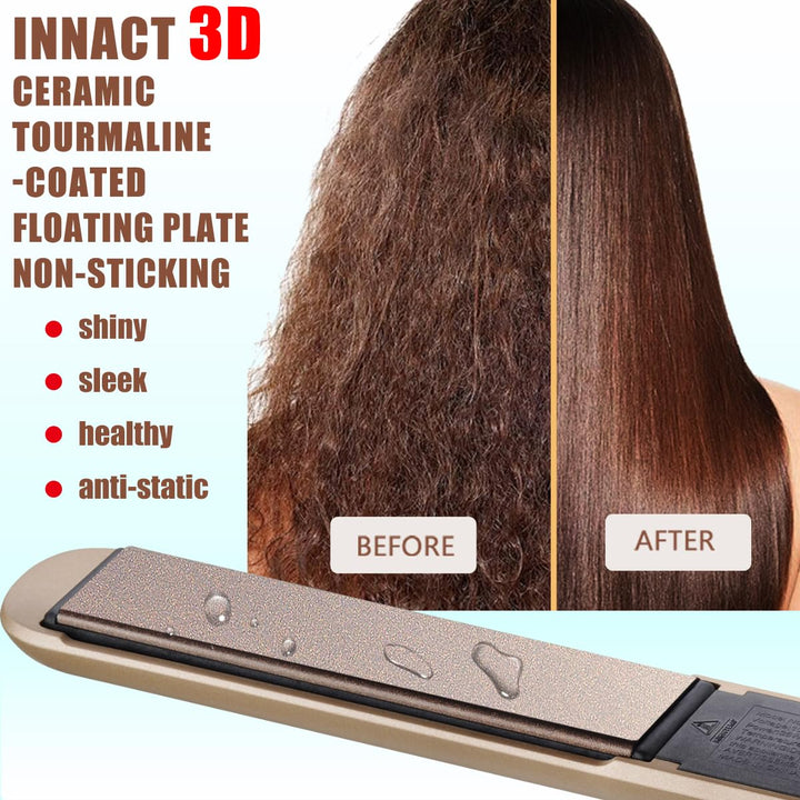 NITION - Plancha profesional de titanio para cabello, para un estil...