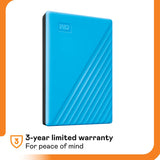 WD 6TB My Passport, disco duro externo portátil, azul, software de...