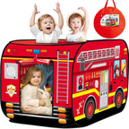 Camión de bomberos Pop Up Tent para niños, juguete interior/ exterior