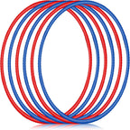 Halloscume 6 Piezas Aro de Ejercicio Desmontable Anillos de Fitness Ajustables Juguete de Plástico Aro de Fitness Juguetes de Patio Círculos de Colores para Juegos de Adolescentes Gimnasia Agilidad