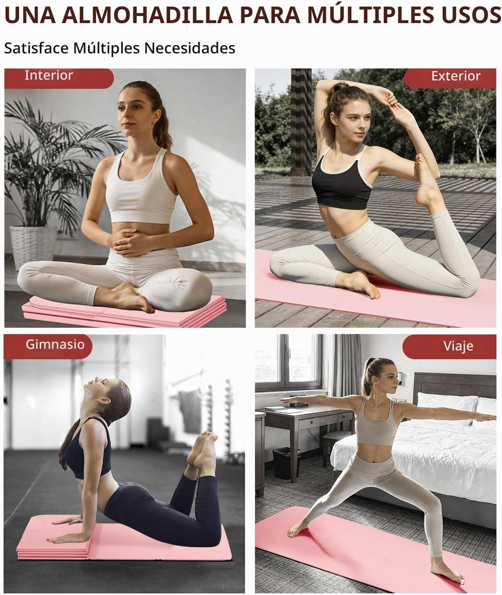 HAPBEAR Esterilla de yoga plegable de 72 x 24 x 0.24 pulgadas (0.236 in