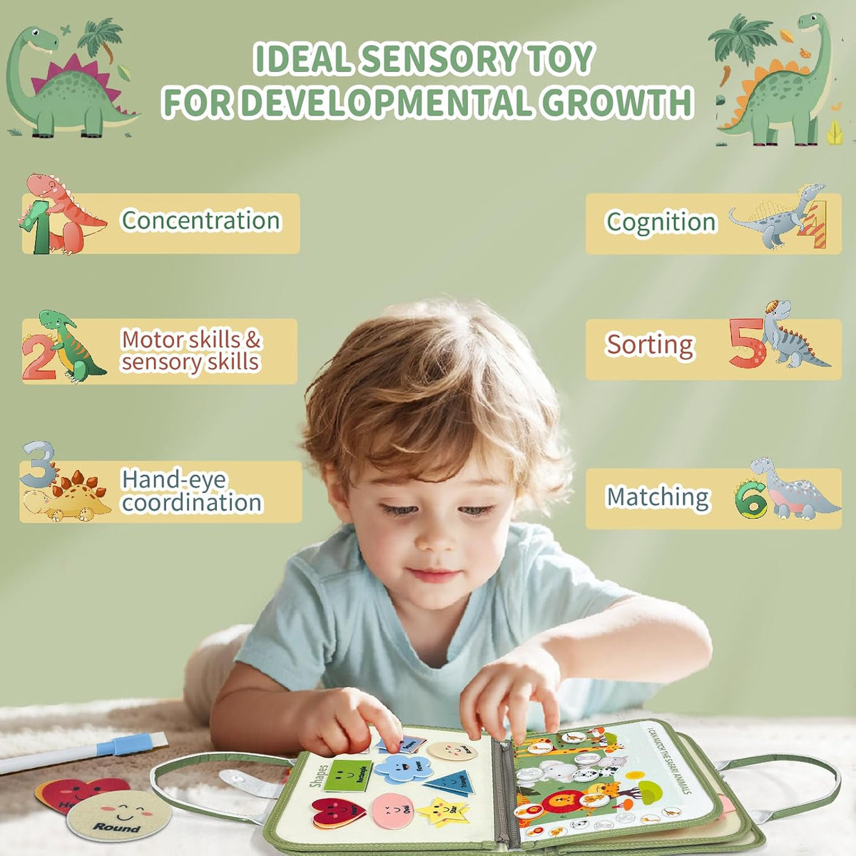 Juguete de viaje Montessori para niños pequeños