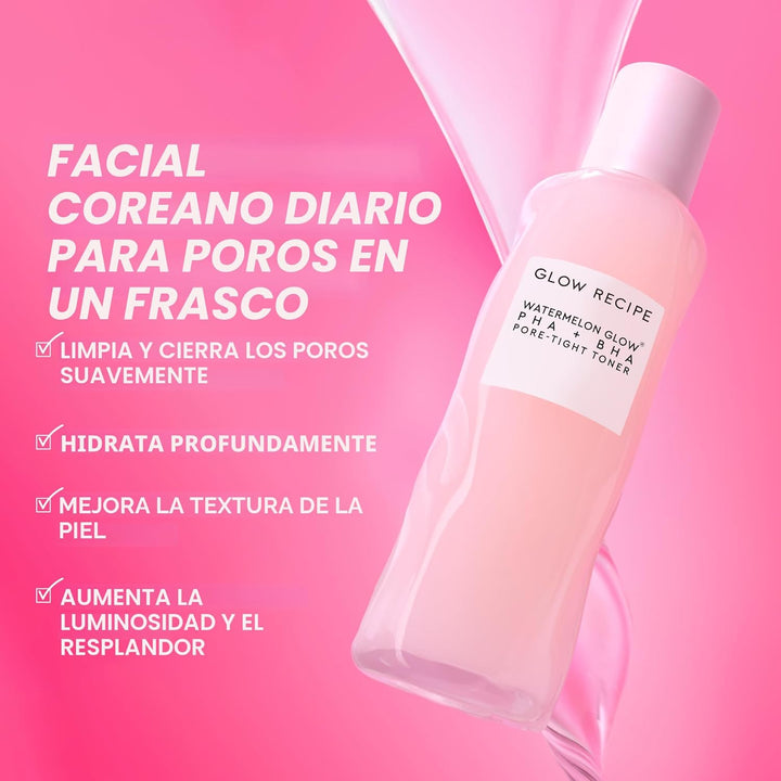 Glow Recipe PHA + BHA Tónico Facial - Minimizador de Poros Coreano...