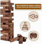 ApudArmis 60 piezas gigante Tumble, juego de madera de pino apilado al aire libre 3.2 pies