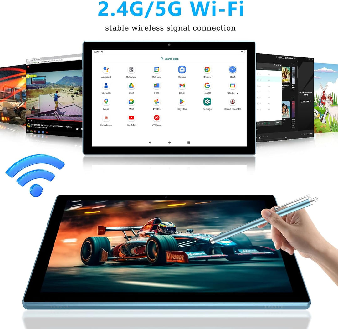 Tablet de 10 Pulgadas Android, Tablet 2 en 1, Incluye Teclado, Rató...