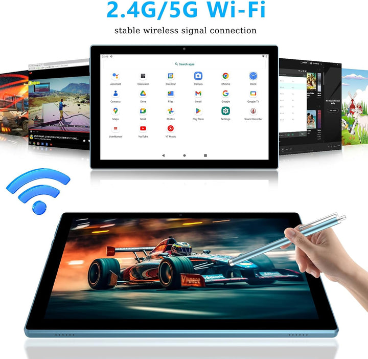 Tablet de 10 Pulgadas Android, Tablet 2 en 1, Incluye Teclado, Rató...