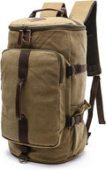 IT'SCARL Mochila grande para hombres, mochila de viaje, bolsa grande de lona, mochila de trabajo (caqui)