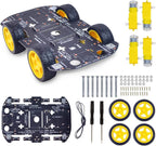 Chasis de Robot 4WD Robot Car Smart Chassis Kit con 4 motores TT para Arduino/Raspberry Pi/Jetson Nano, Kit DIY de aprendizaje de chasis robótico inteligente