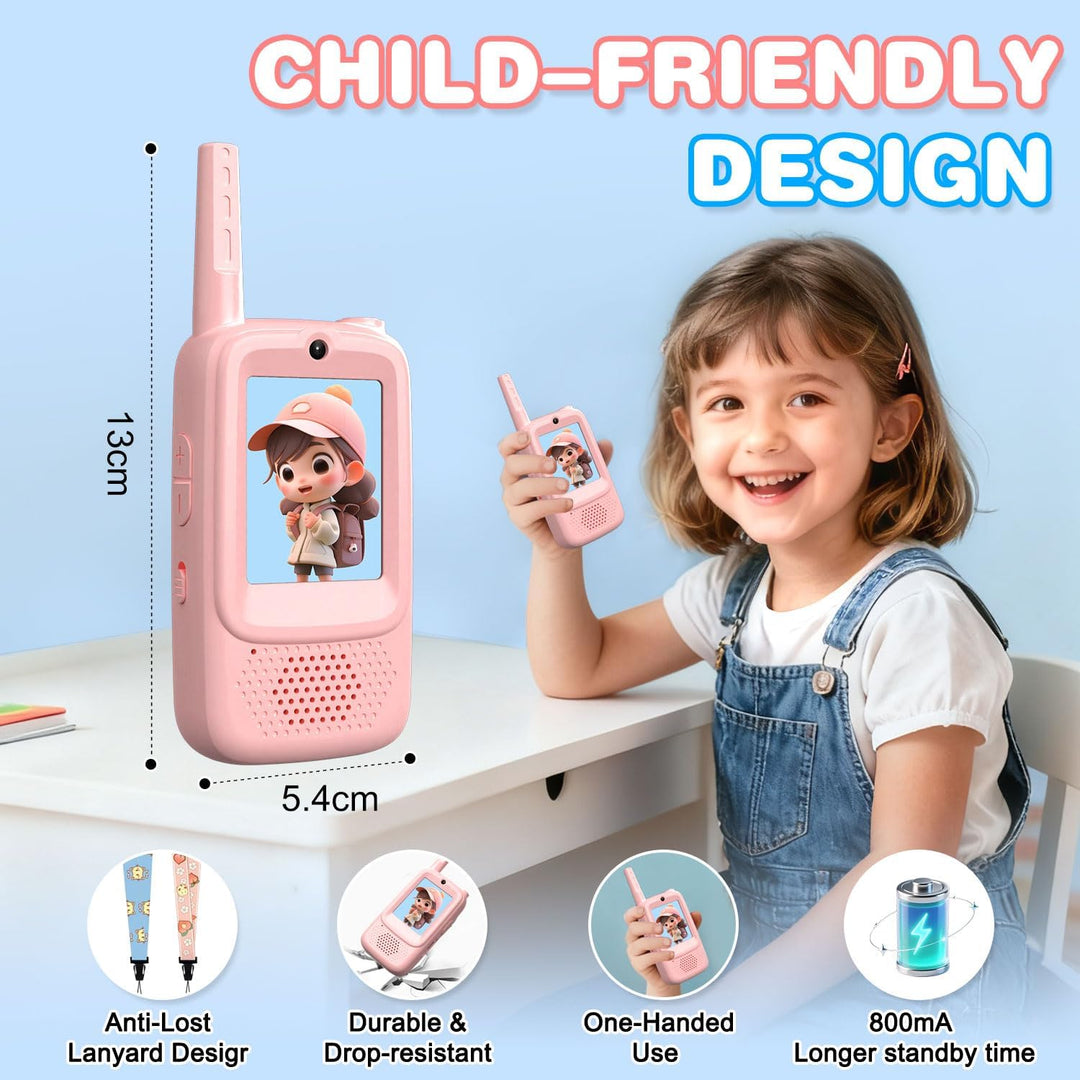 Walkie Talkies de video para niños paquete de 2 Walkies