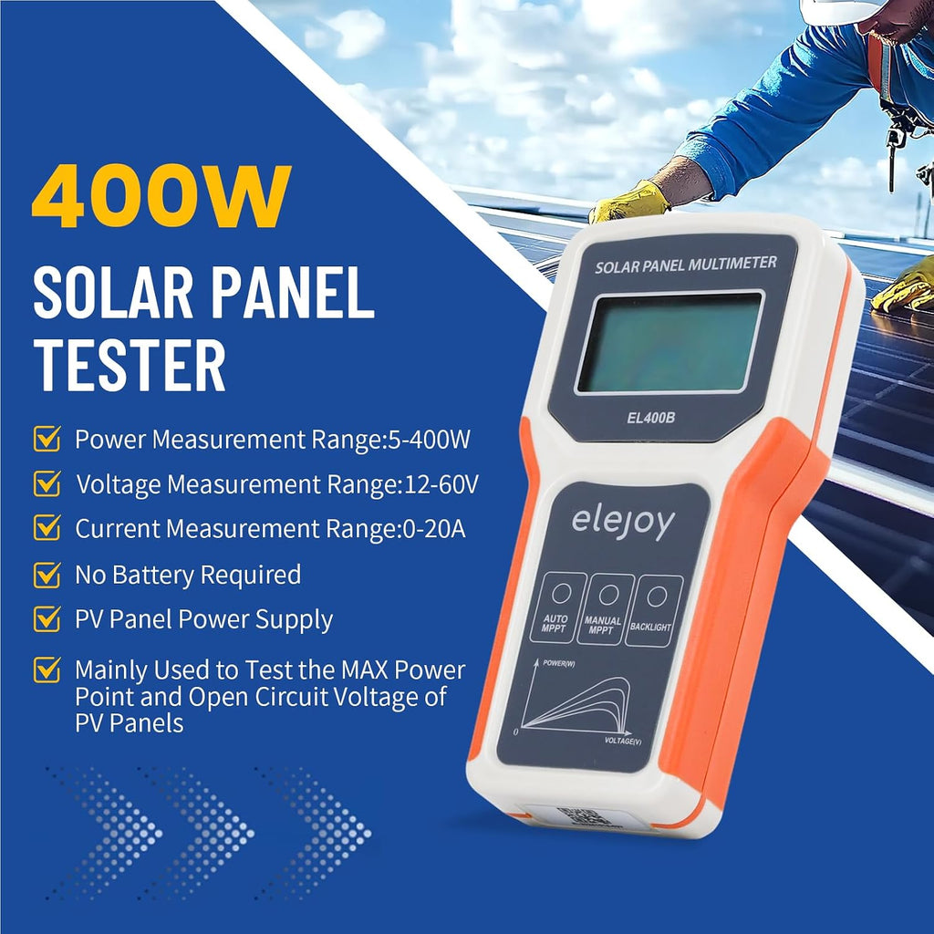 400W Probador de panel solar multímetro fotovoltaico fotovoltaico