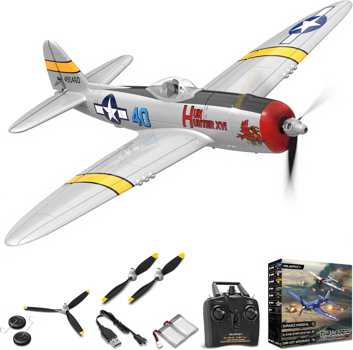volantexrc Avión RC, Avión de Control Remoto 4CH para Principiantes y Adultos