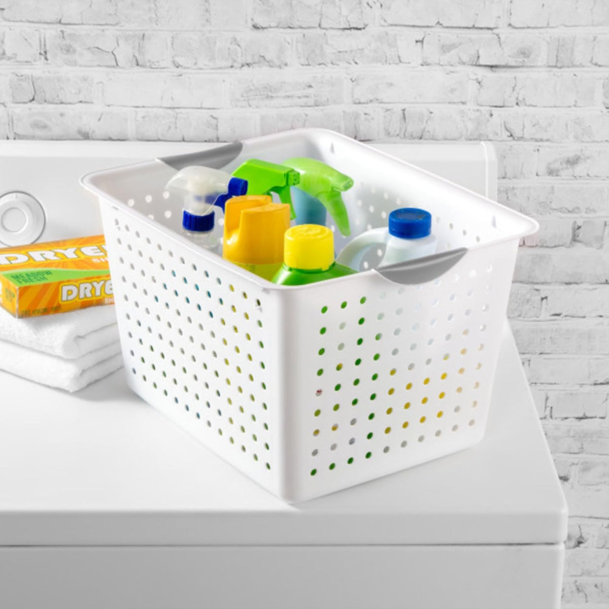 Sterilite Deep Ultra - Cesta organizadora de almacenamiento de plástico con