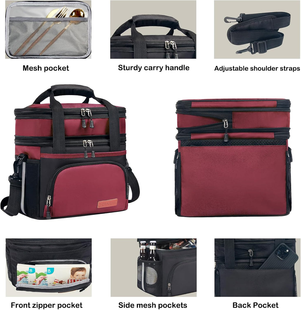 Lonchera táctica para hombres y mujeres, bolsa de almuerzo aislada