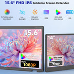 KEFEYA Monitor portátil de 15.6 pulgadas, extensor de pantalla trip...