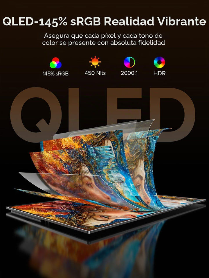 UPERFECT QLED Monitor portátil de 24 pulgadas 120Hz 1080P 125% sRGB...