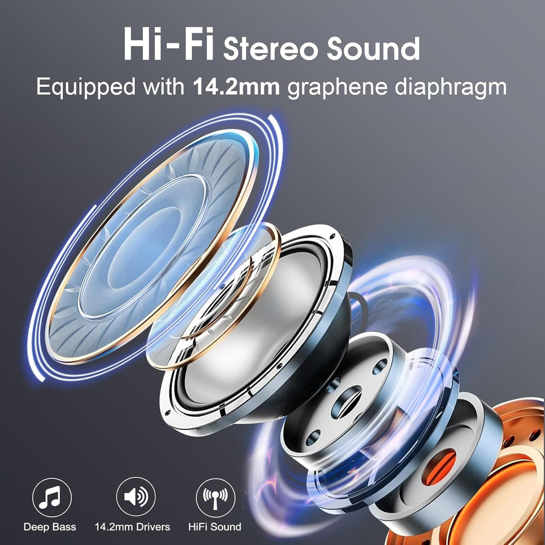 Aptkdoe Auriculares Inalámbricos 75hrs Bluetooth 5.4 Auriculares De...