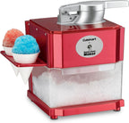 Cuisinart - Máquina de cono de nieve, motor de 90 W, seguridad de enclavamiento, 4 conos reutilizables, diseño compacto, encimera, color rojo