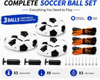 Balón de fútbol tamaño 5, tamaño 4, tamaño 3, tamaño 2 con bomba desinflada, individual, 2 o 3 unidades, tamaño oficial, entrenamiento en interiores y exteriores, regalo para niños pequeños, jóvenes
