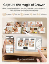 Dr.Care LumiView Max Monitor de bebé WiFi inteligente de 7" con 2 c...