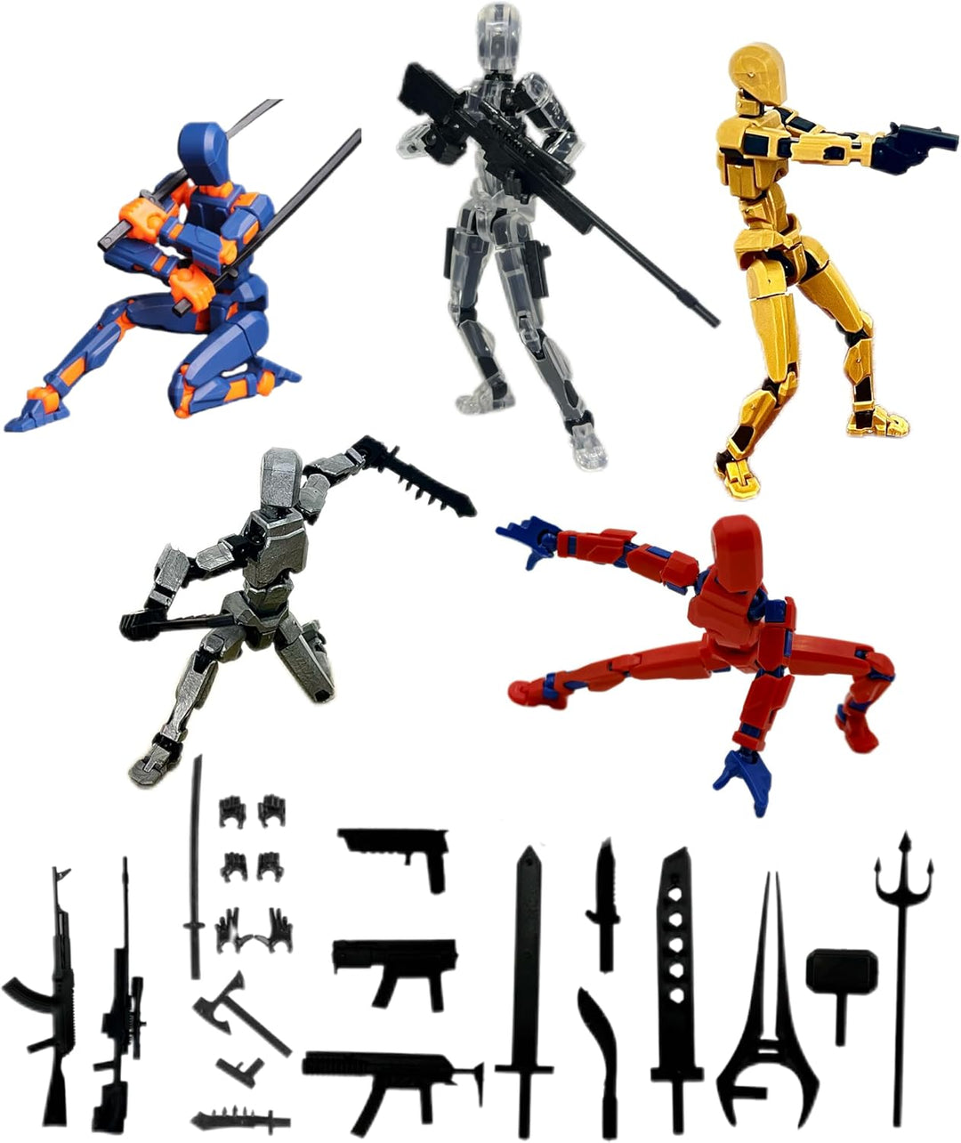Juego de 5 figuras de acción Dummy13 (ensamblaje completado), figur...
