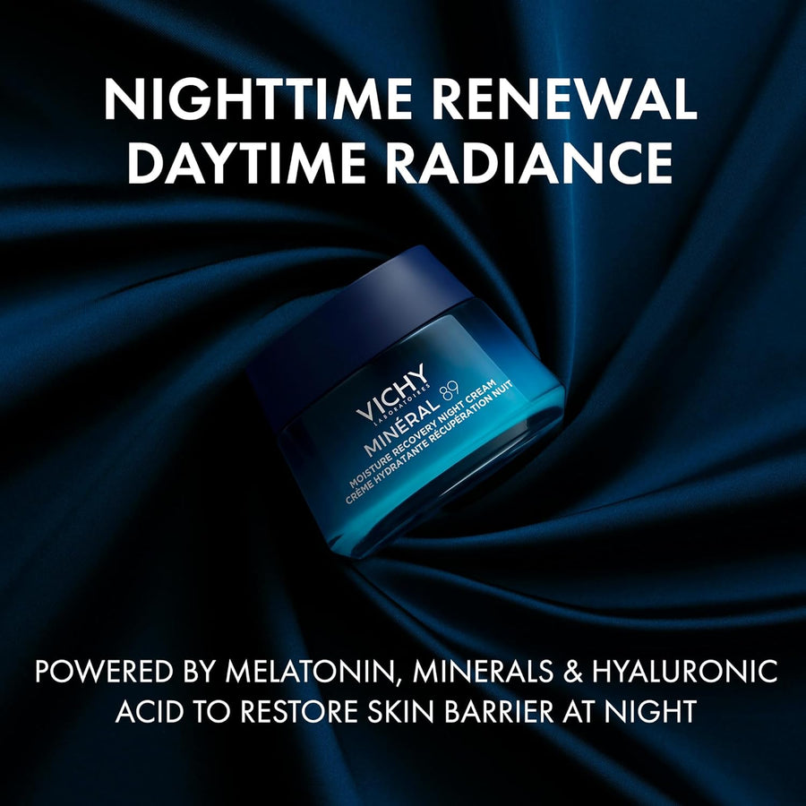 Vichy Mineral 89 Fragrance Free Cream, Moisture Boosting Cream with...