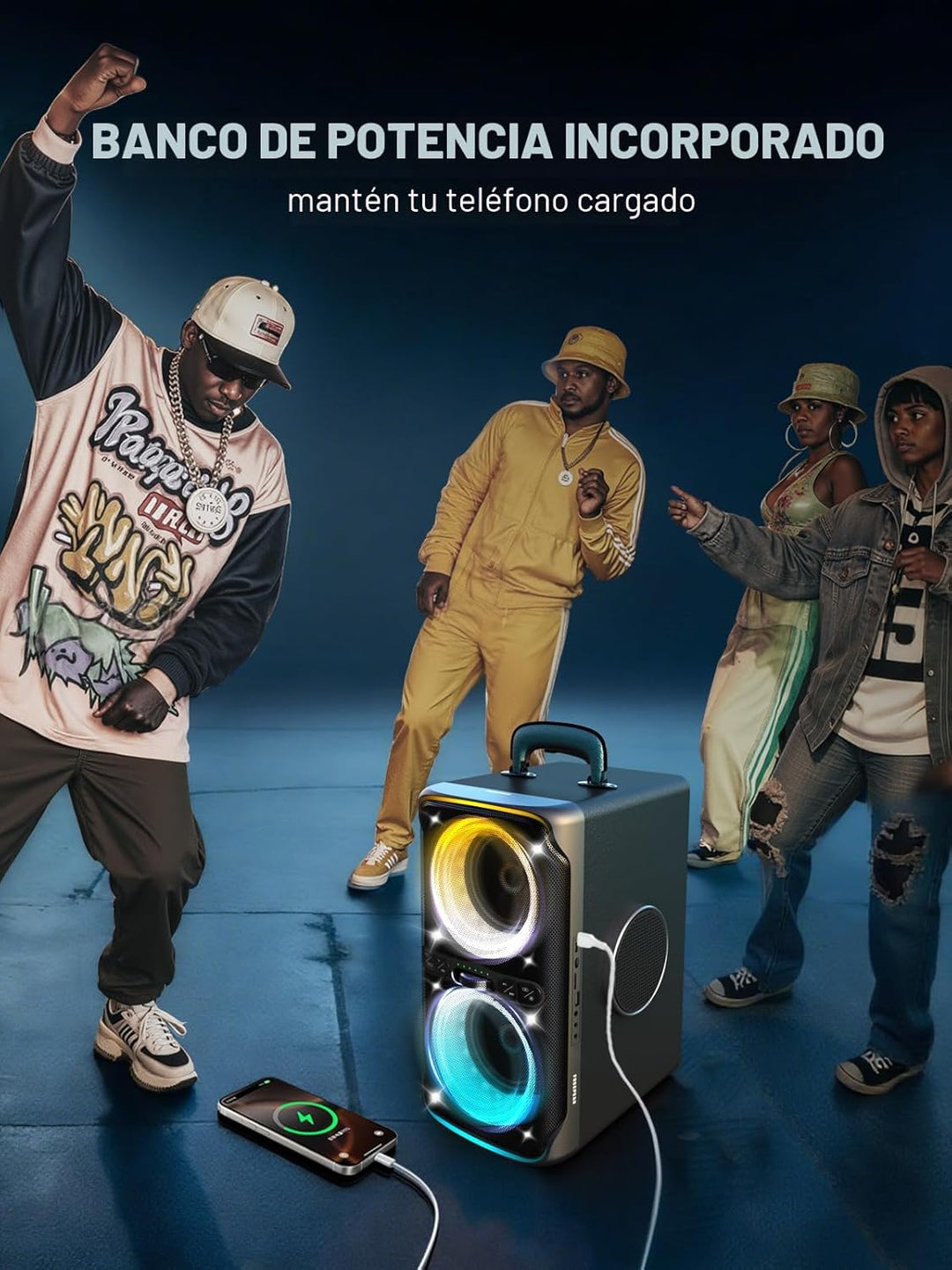 FREEPEAR Altavoz Bluetooth para Fiestas - Altavoz Potente de Pico d...