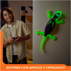 HEX BOTS Juguete de control remoto Gecko que brilla en la oscuridad