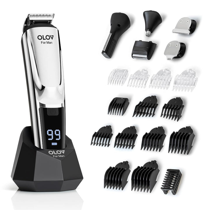 Recortadora de barba, kit de aseo para hombre de 21 piezas para rec...