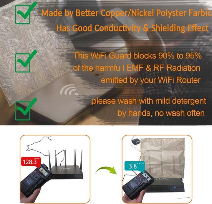 Cubierta de protección EMF para enrutador WiFi, jaula Faraday con p...