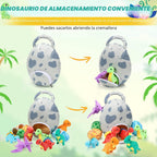 Zhanmai - 11 piezas de dinosaurio de peluche con bolsa de huevo, dinosaurio