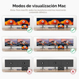 Conmutador 3 del KVM del acceso AV 8K monitores 2 ordenadores, esta...