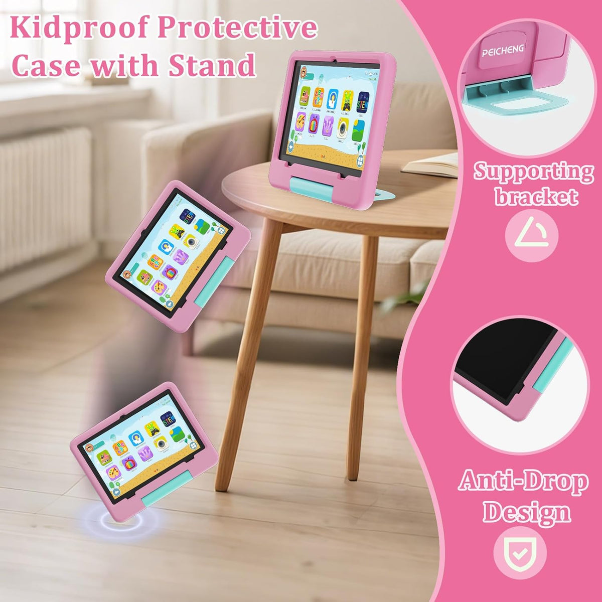 PEICHENG Tableta para niños con estuche protector EVA, Tableta para...